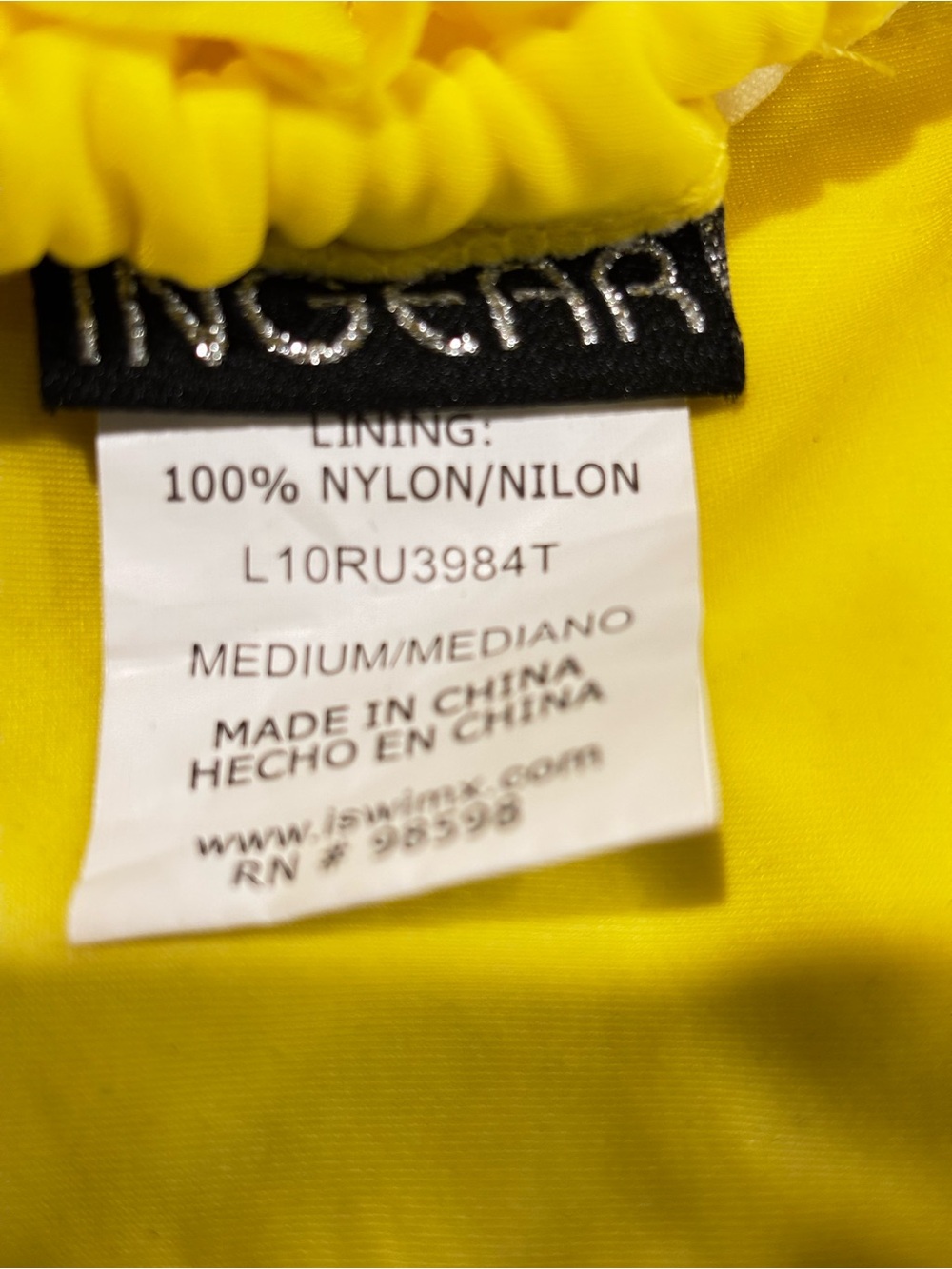 Ingear Yellow Ruffle Triangle Bikini Set - Picture 7 of 10